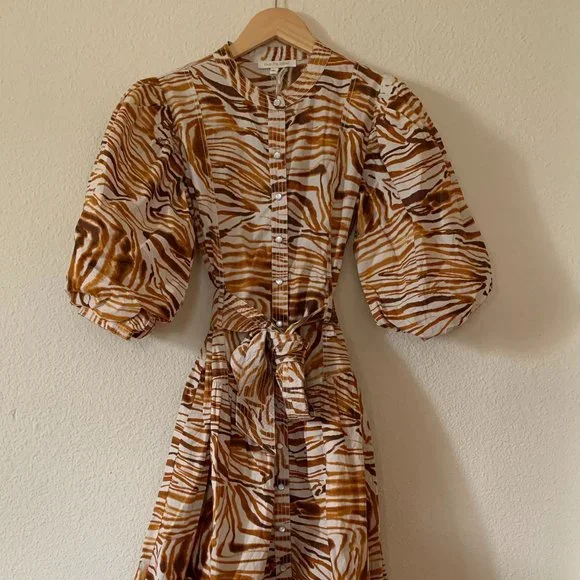 anthropologie brown motif dress ANTHROPOLOGIE BREANNA POLKA DOT DRESS BROWN